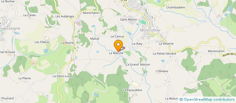 localisation de l'entreprise RACONTE MOI UNE CHANSON  MONTROTTIER