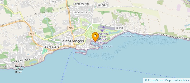 localisation de l'entreprise RACOON-CAR à SAINT-FRANCOIS