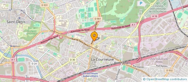 localisation de l'entreprise RAD à LA COURNEUVE