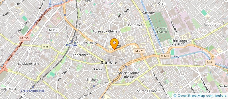 localisation de l'entreprise RADAR à ROUBAIX