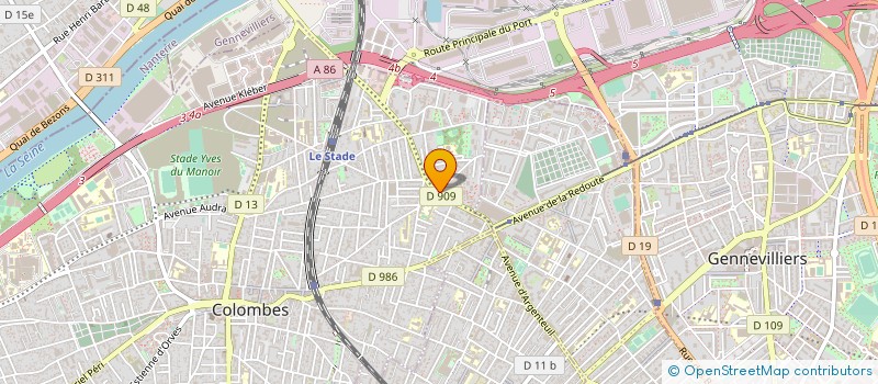 localisation de l'entreprise RADAR VOYAGES à COLOMBES