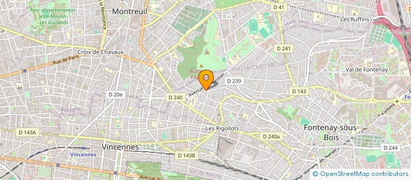 localisation de l'entreprise RADBATIMENT à FONTENAY-SOUS-BOIS