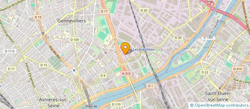 localisation de l'entreprise RADIATEURS AUTOMOBILES SERVICES à GENNEVILLIERS