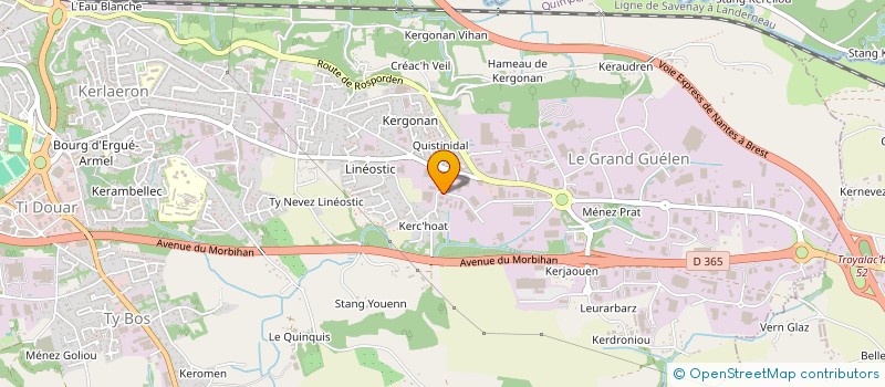 localisation de l'entreprise RADIATEURS DOLLIOU GUIFFANT à QUIMPER