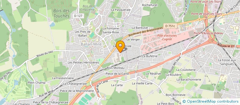 localisation de l'entreprise RADIO ANTENNE PORTUGAISE DE TOURS  BALLAN-MIRE