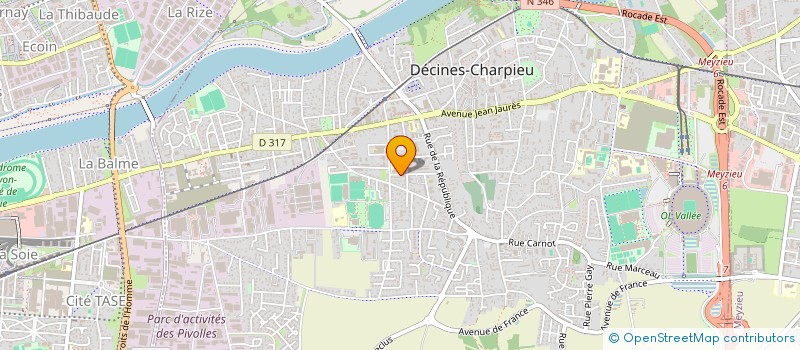 localisation de l'entreprise RADIO ARMENIE à DECINES-CHARPIEU