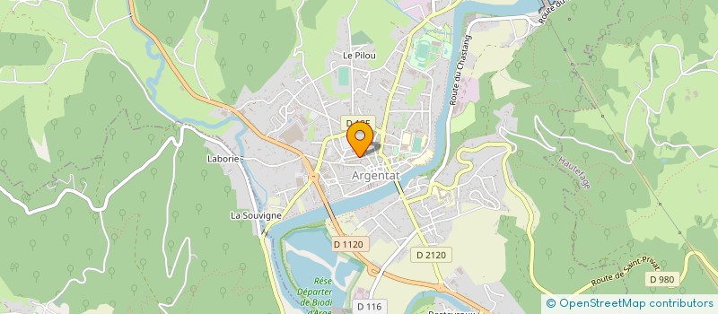 localisation de l'entreprise RADIO ASSOCIATIVE ARGENTAT CORREZE XAINTRIE  ARGENTAT-SUR-DORDOGNE