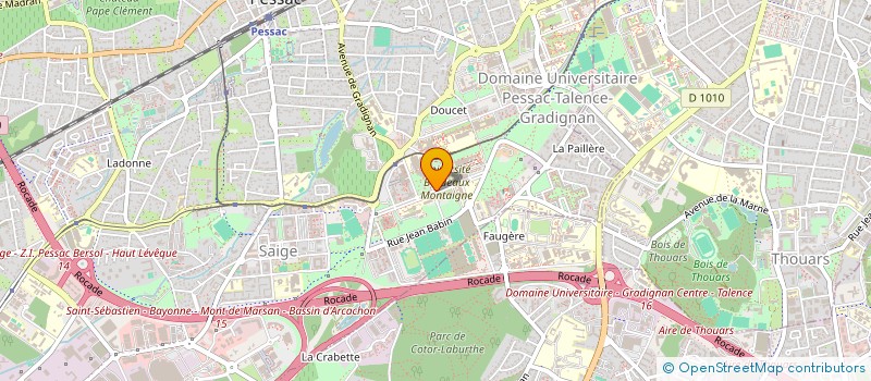 localisation de l'entreprise RADIO CAMPUS BORDEAUX à PESSAC
