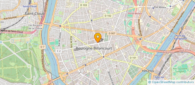 localisation de l'entreprise RADIO CENTRE à BOULOGNE-BILLANCOURT