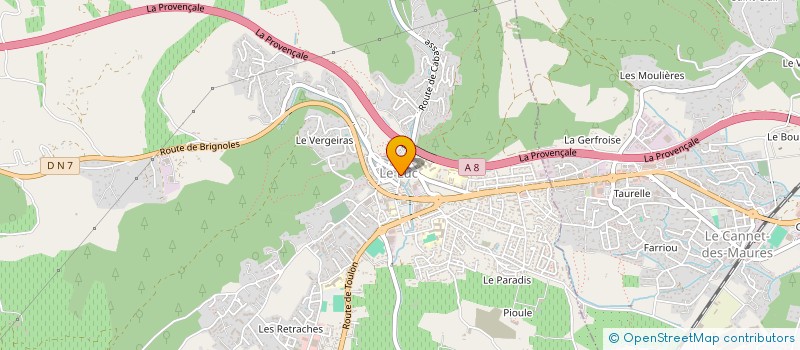 localisation de l'entreprise RADIO CERISE  LE LUC