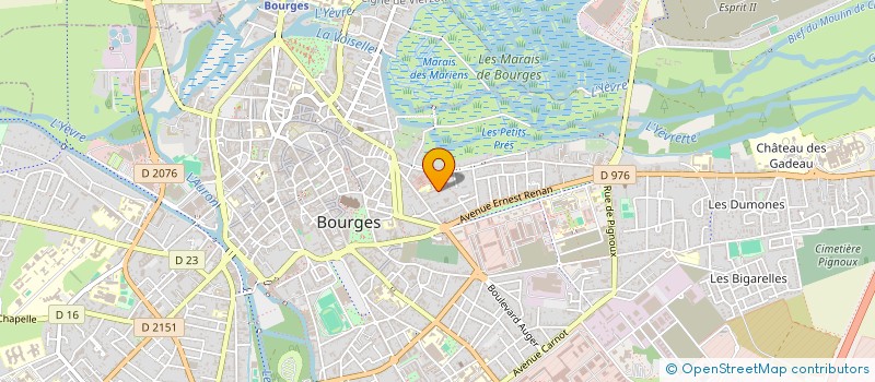 localisation de l'entreprise RADIO CHRETIENNE FRANCOPHONE EN BERRY  BOURGES