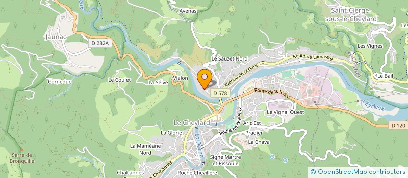 localisation de l'entreprise RADIO DES BOUTIERES  LE CHEYLARD