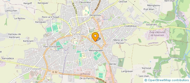 localisation de l'entreprise RADIO EMERAUDE à LESNEVEN