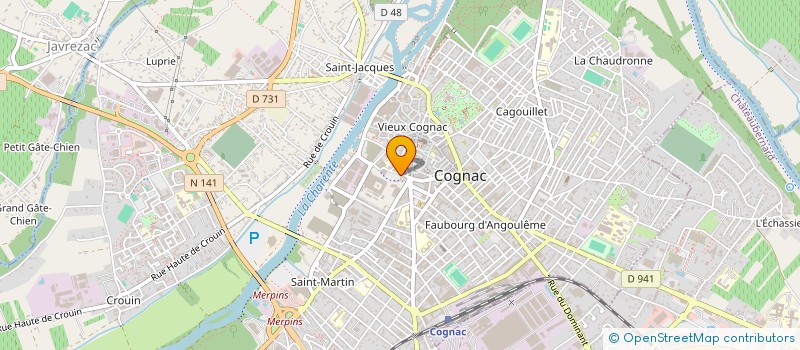 localisation de l'entreprise RADIO FEUILLE DE VIGNE à COGNAC