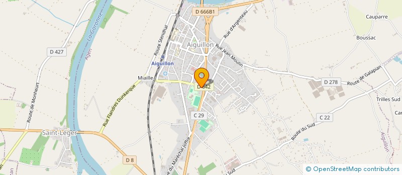 localisation de l'entreprise RADIO LOT ET GARONNE à AIGUILLON
