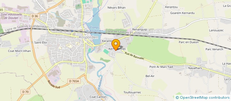 localisation de l'entreprise RADIO MELODIE STORY  ROSPORDEN