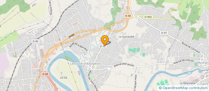 localisation de l'entreprise RADIO MENERGY 100 MM2  LESCURE D'ALBIGEOIS