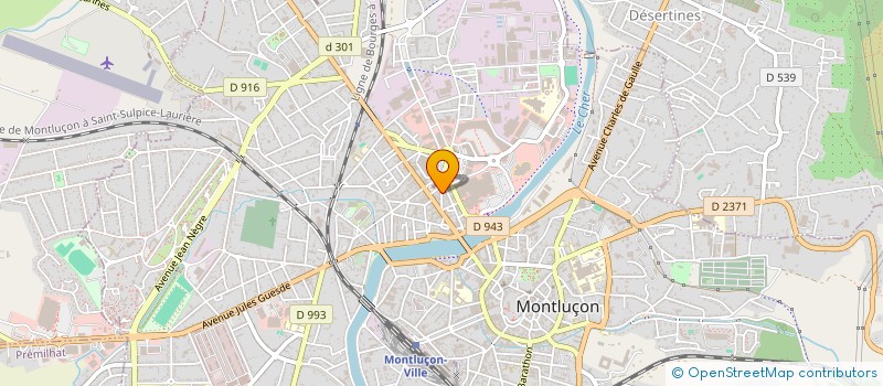 localisation de l'entreprise RADIO MONTLUCON BOURBONNAIS (RMB)  MONTLUCON