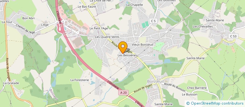localisation de l'entreprise RADIO NOSTALGIE LIMOGES à BOISSEUIL
