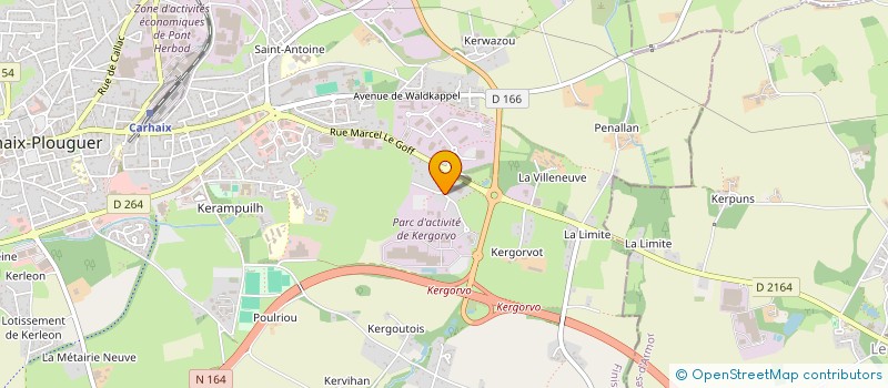 localisation de l'entreprise RADIO-POHER à CARHAIX PLOUGUER