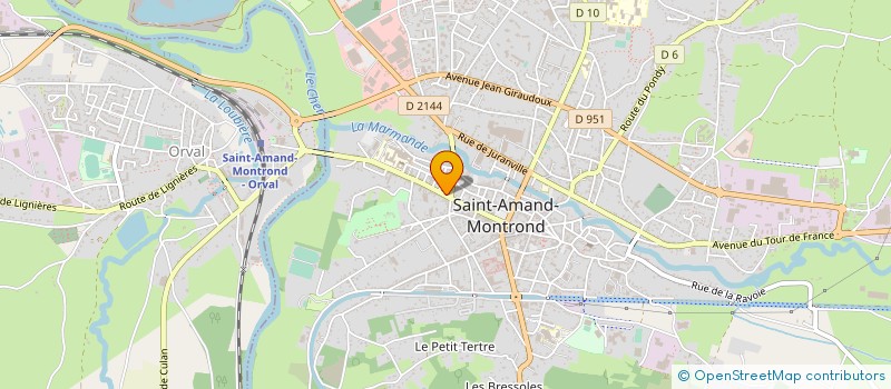 localisation de l'entreprise RADIO SAM SARL  SAINT-AMAND-MONTROND