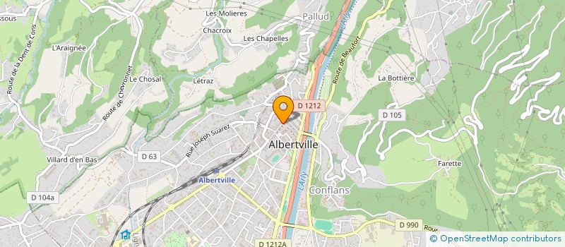 localisation de l'entreprise RADIO SAVOIE TARENTAISE à ALBERTVILLE