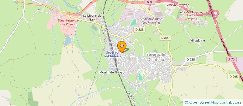 localisation de l'entreprise RADIO SEVERAC  SEVERAC D'AVEYRON