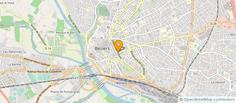 localisation de l'entreprise RADIO SOLEIL 101 à BEZIERS