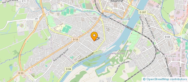 localisation de l'entreprise RADIO TAXIS ROANNAIS  ROANNE