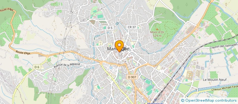 localisation de l'entreprise RADIO TELE MENAGER à MANOSQUE
