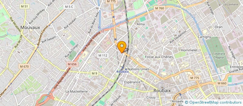localisation de l'entreprise RADIO TELEDIFFUSION TRIOMPHE à ROUBAIX