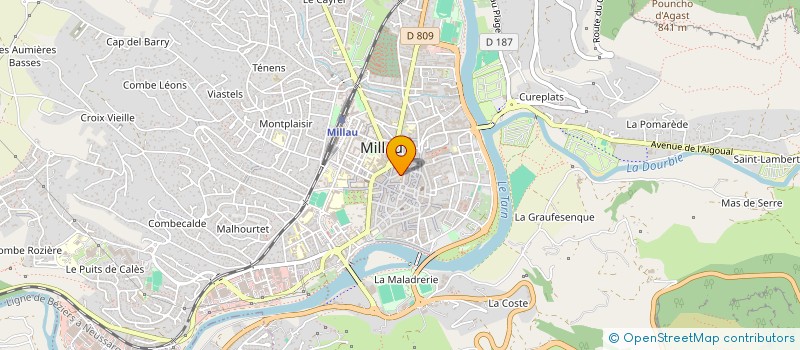 localisation de l'entreprise RADIO TRENELS  MILLAU