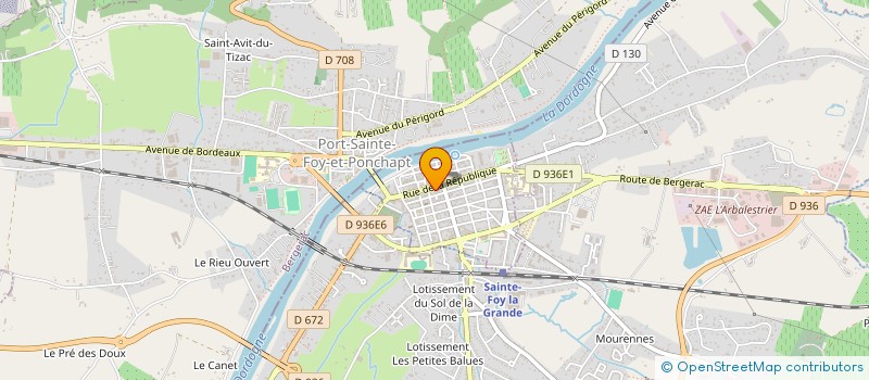 localisation de l'entreprise RADIO WEB AQUITAINE - RWA  SAINTE-FOY-LA-GRANDE