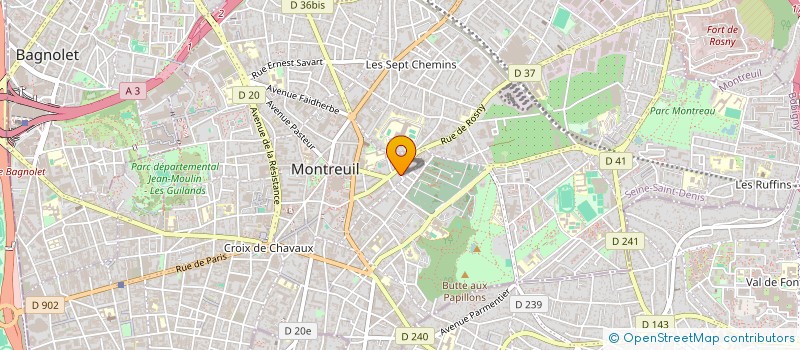 localisation de l'entreprise RADIO ZERO ZERO à MONTREUIL