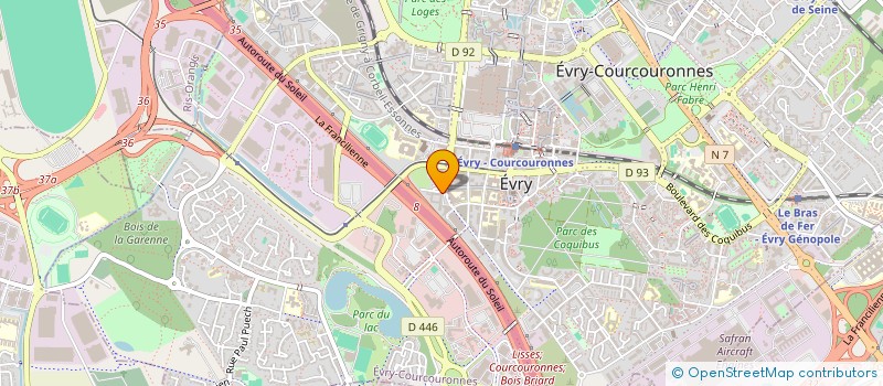 localisation de l'entreprise RADIOACTIVITE à EVRY-COURCOURONNES
