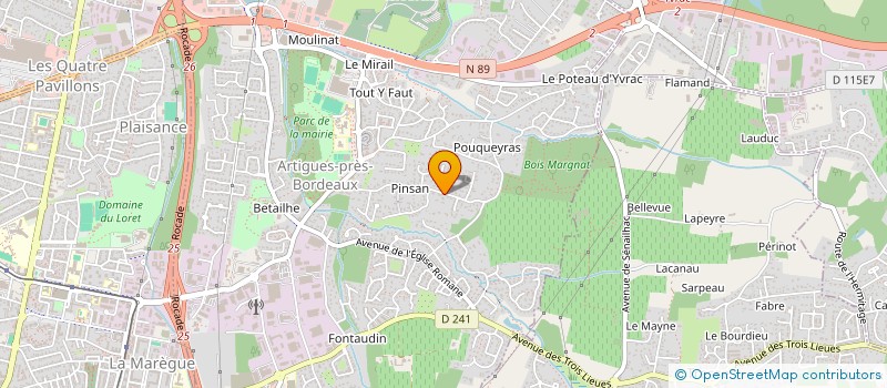 localisation de l'entreprise RADIOAMATEURS DE LA GIRONDE - REF33 à ARTIGUES-PRES-BORDEAUX