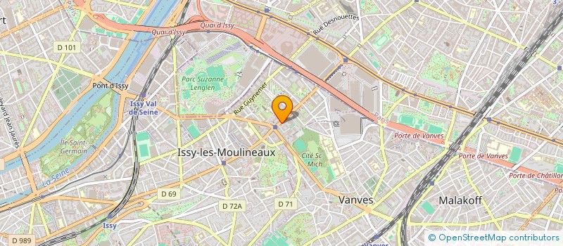 localisation de l'entreprise RADIOLOGIE ICC 92 à ISSY-LES-MOULINEAUX