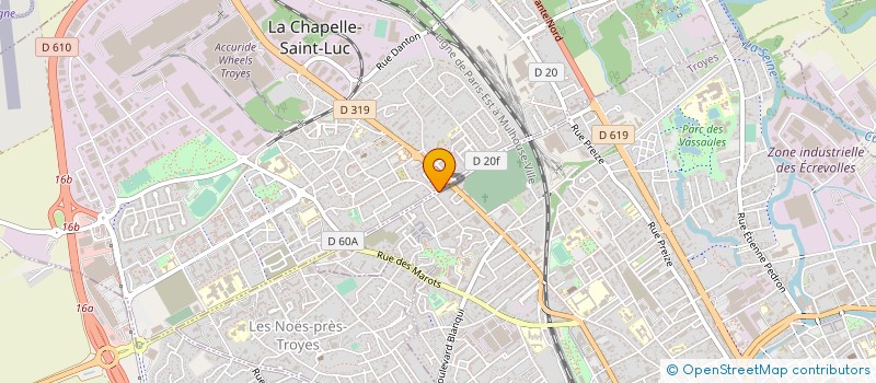 localisation de l'entreprise RADIOTEL CHAMPAGNE BOURGOGNE à LA CHAPELLE-SAINT-LUC