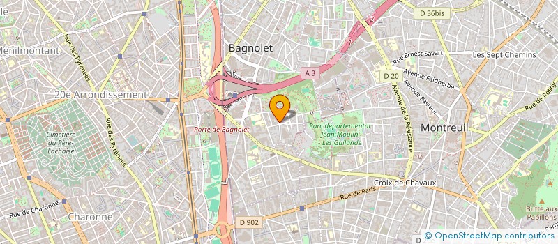 localisation de l'entreprise RADISNET à BAGNOLET