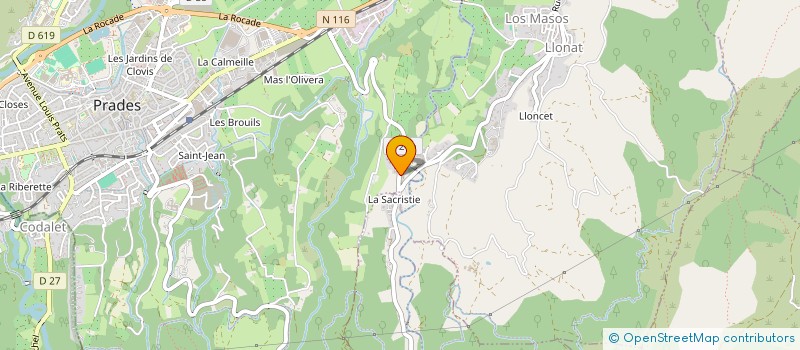 localisation de l'entreprise RADONDY à PRADES