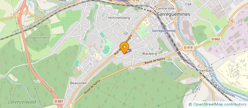 localisation de l'entreprise RAF à SARREGUEMINES