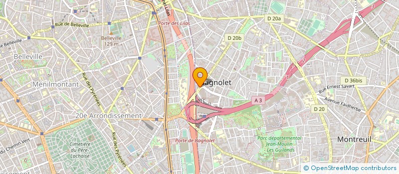 localisation de l'entreprise RAF-RAF à BAGNOLET