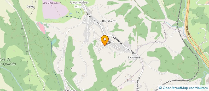 localisation de l'entreprise RAFFI-GRANITS à CAGNAC-LES-MINES