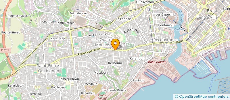 localisation de l'entreprise RAFFINERIE 213 à BREST