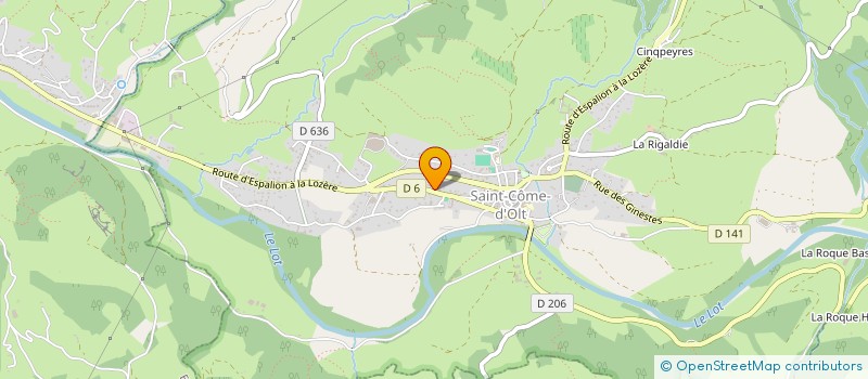 localisation de l'entreprise RAFFY MENUISERIES ET CONSTRUCTIONS BOIS à SAINT-COME-D'OLT