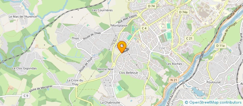 localisation de l'entreprise RAFILHOUX IMMO à ISLE