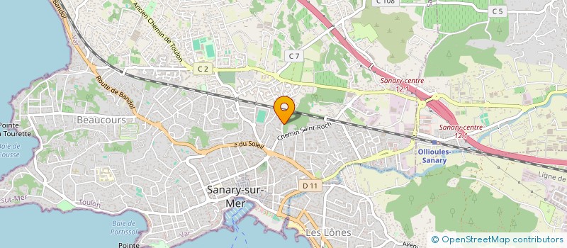 localisation de l'entreprise RAFONI ET CAILLEUX à SANARY-SUR-MER