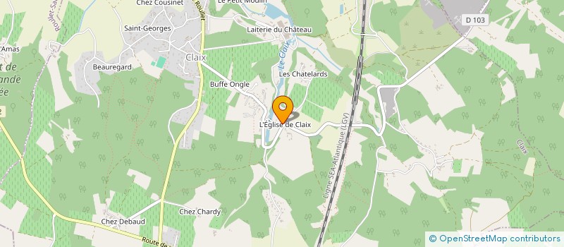 localisation de l'entreprise RAFU  CLAIX