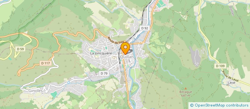 localisation de l'entreprise RAGA à QUILLAN