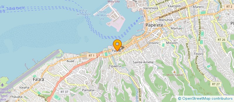 localisation de l'entreprise RAGIHOA à PAPEETE